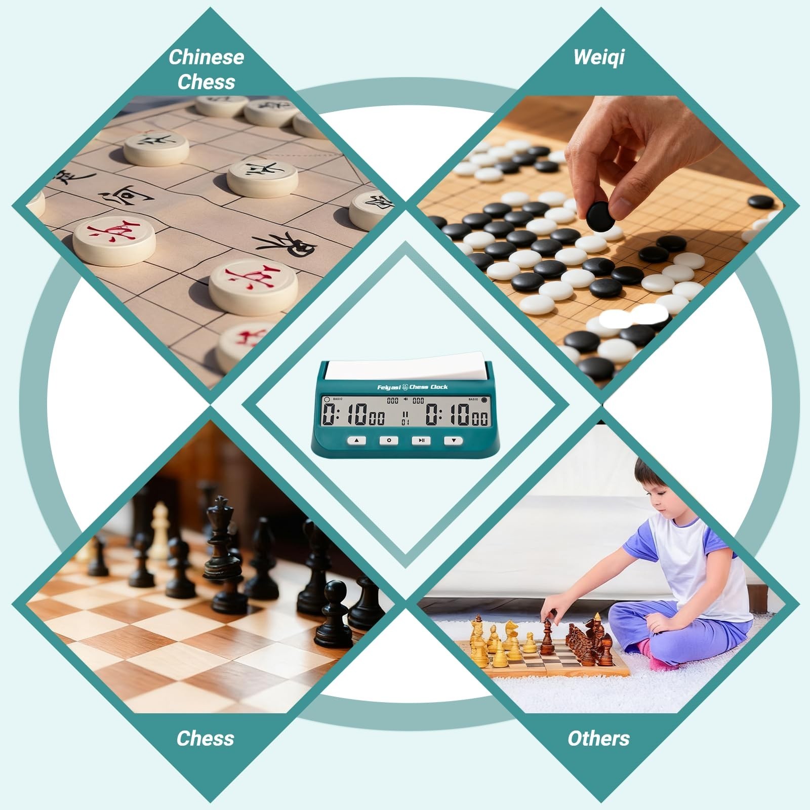 Chess Clock, Competition Specific Chess Timer, Portable Digital Electronic La...
