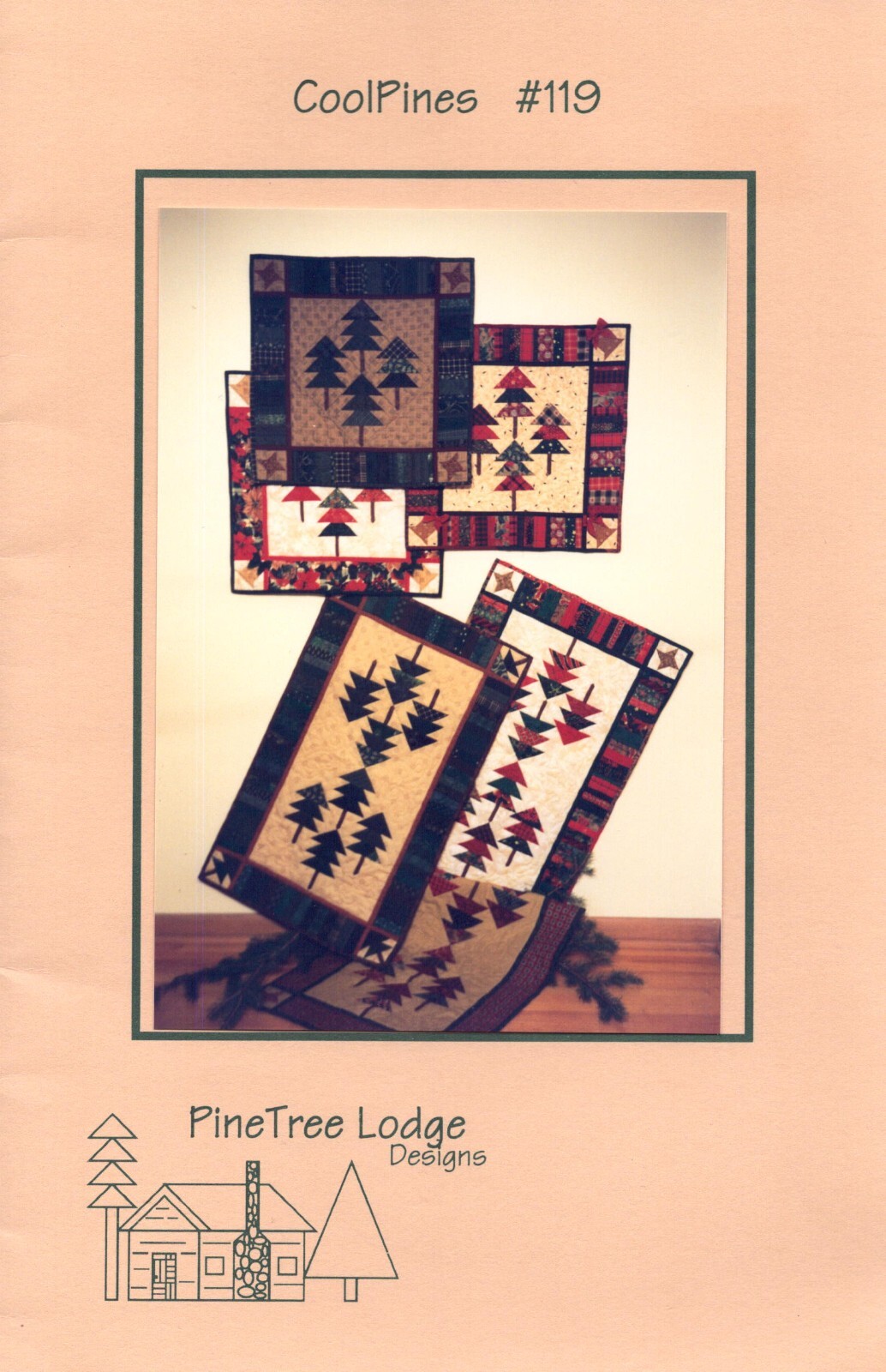 COOLPINES  #119 ~ PineTree Lodge Designs ~ Wallhanging & Tablerunner