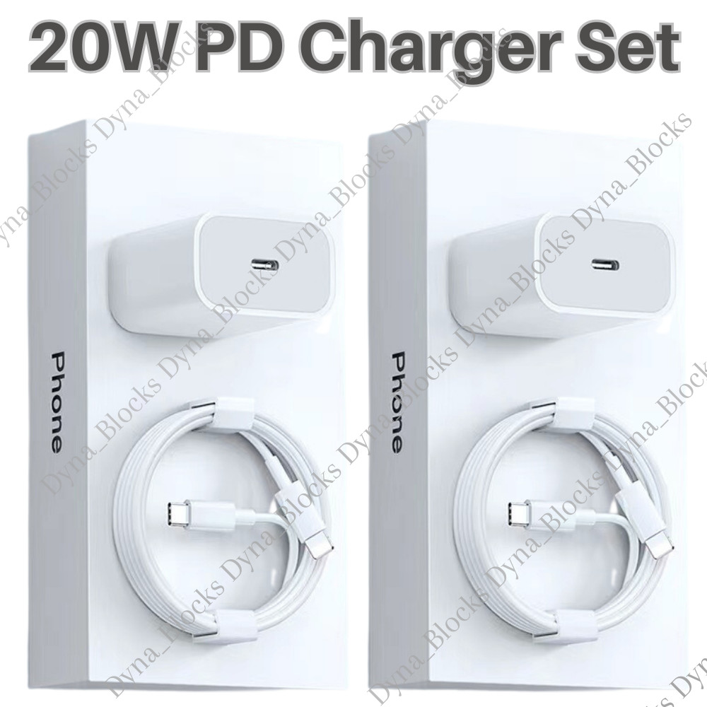For iPhone 14 13 12 11 Pro XR PD Fast Charger Cord 20W USB-C Power Adapter Block