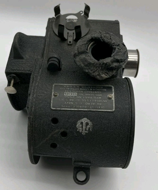 Bubble Type US Bausch & Lomb Celestial Navigation Instrument Sextant US NAVY