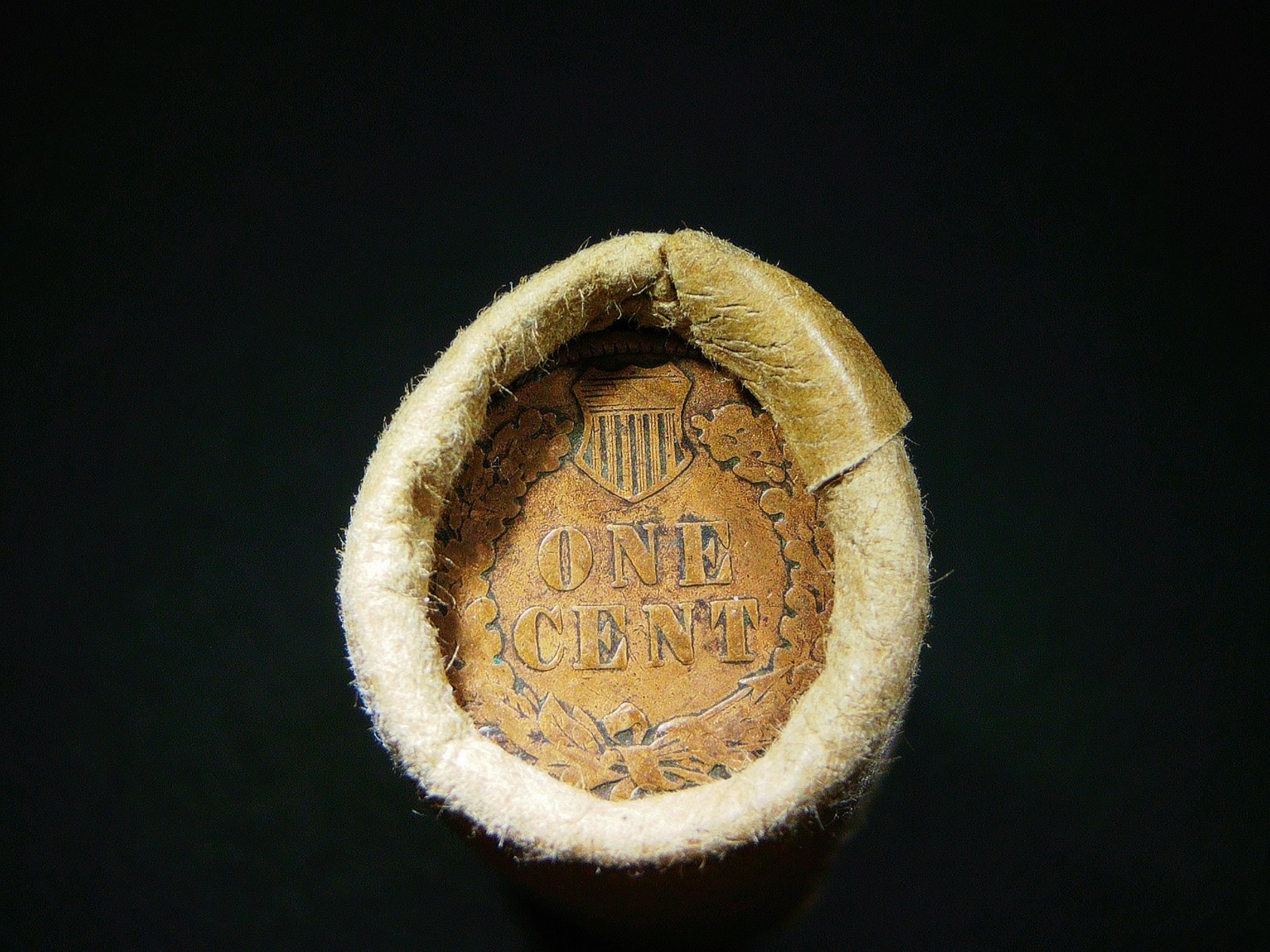 NICE 1878 WITH INDIAN HEAD TAILS PENNY ROLL ROCK RIVER BANK WYOMING R-326