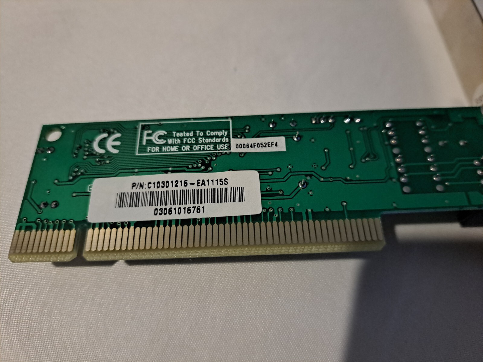 10/100 Mbps Fast Ethernet PCI Adapter