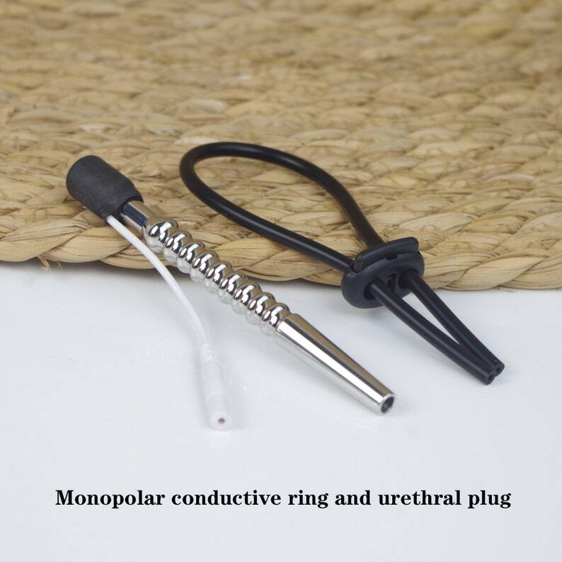 Shock Estim Plug Beaded Sounds Loops 9mm Chastity Device Therapy