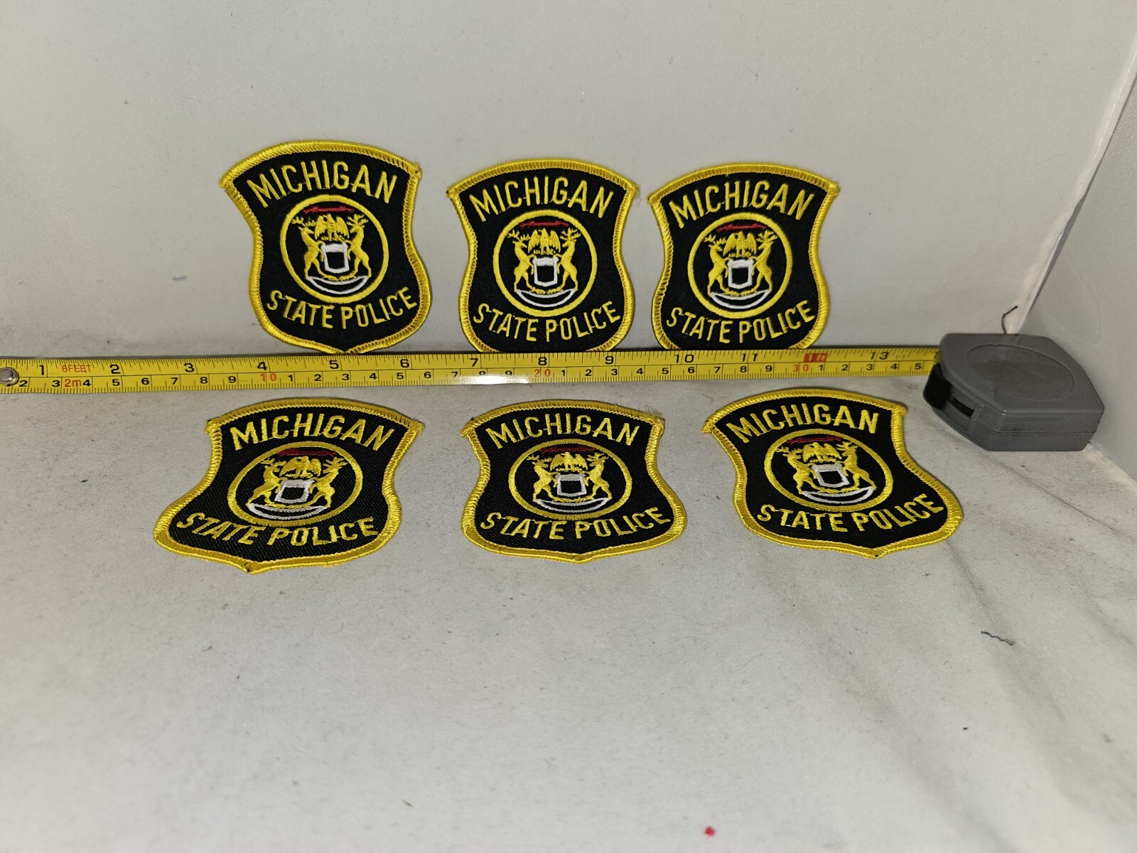 Lot#A: 6-Police Patches (Hat Size Patches, Michigan State Police)