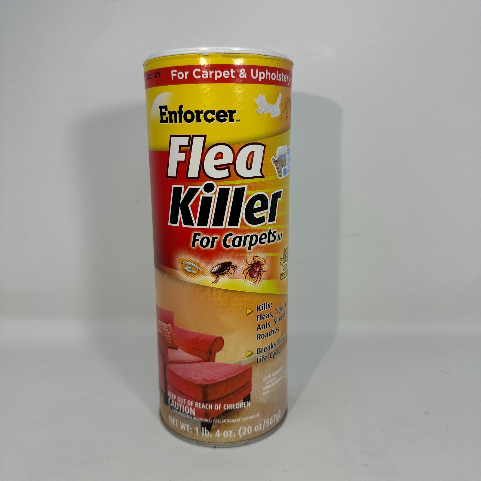 Enforcer Flea Killer For Carpets Island Rain Just Sprinkle & Vacuum 1 lb 4 oz