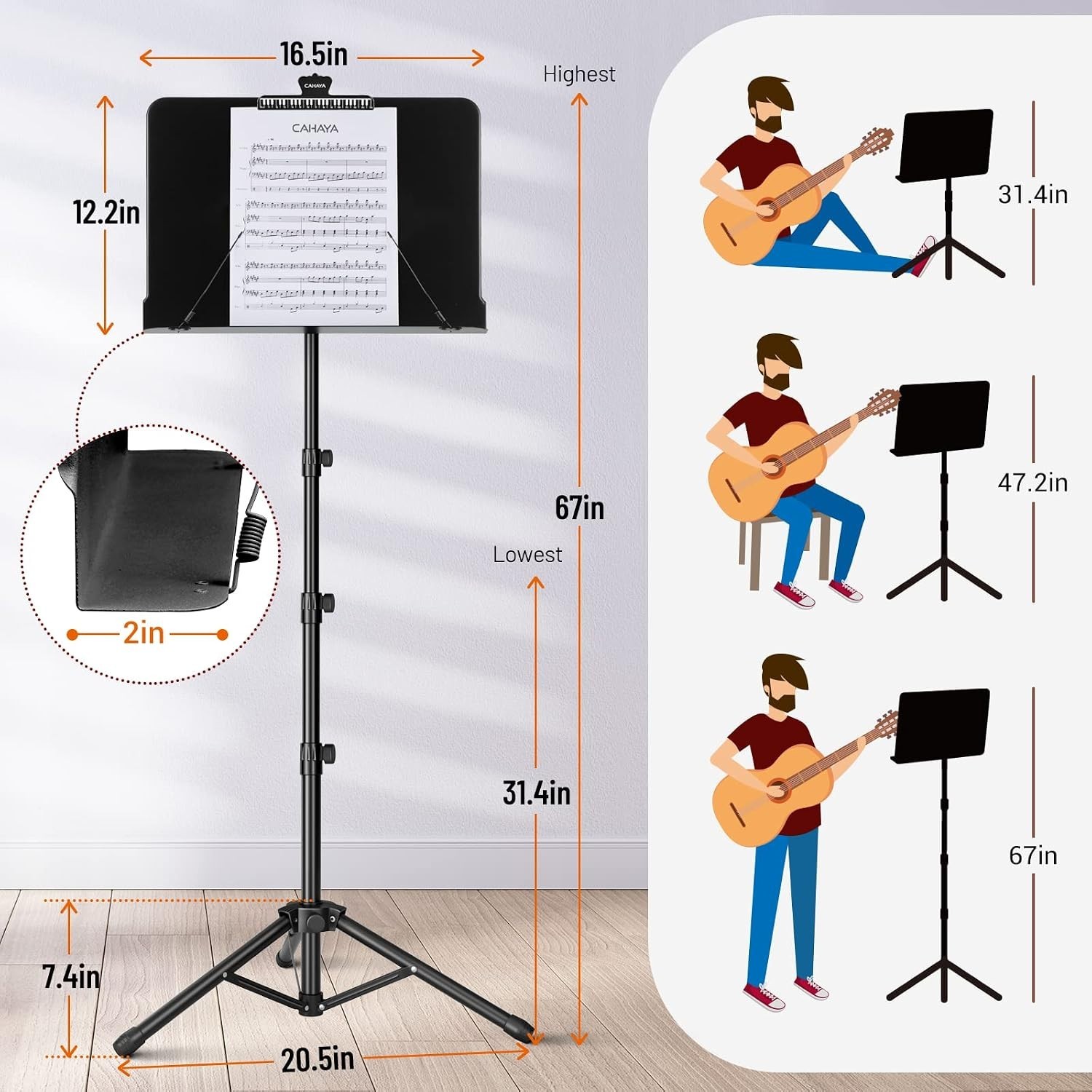Portable Metal Stand with Adjustable Height & Carrying Bag