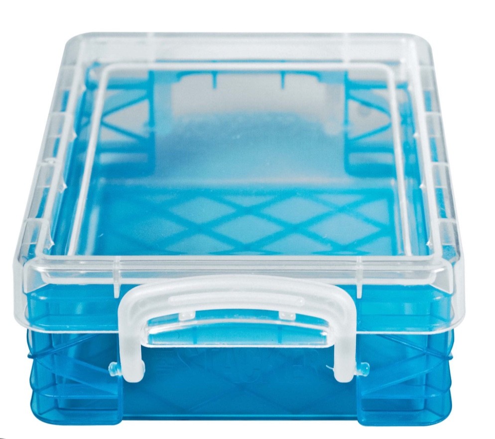 40-Pack Super Stackers BLUE Crayon Box Plastic Storage Containers Lids NEW