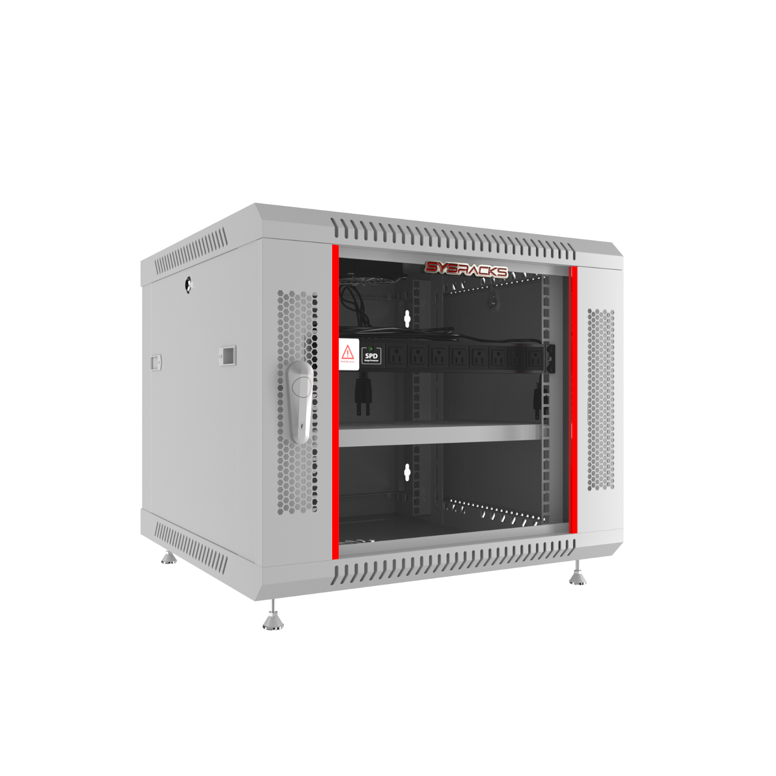 9U Wall Mount Server Rack Data Enclosure Network Cabinet GRAY IT 24" Depth