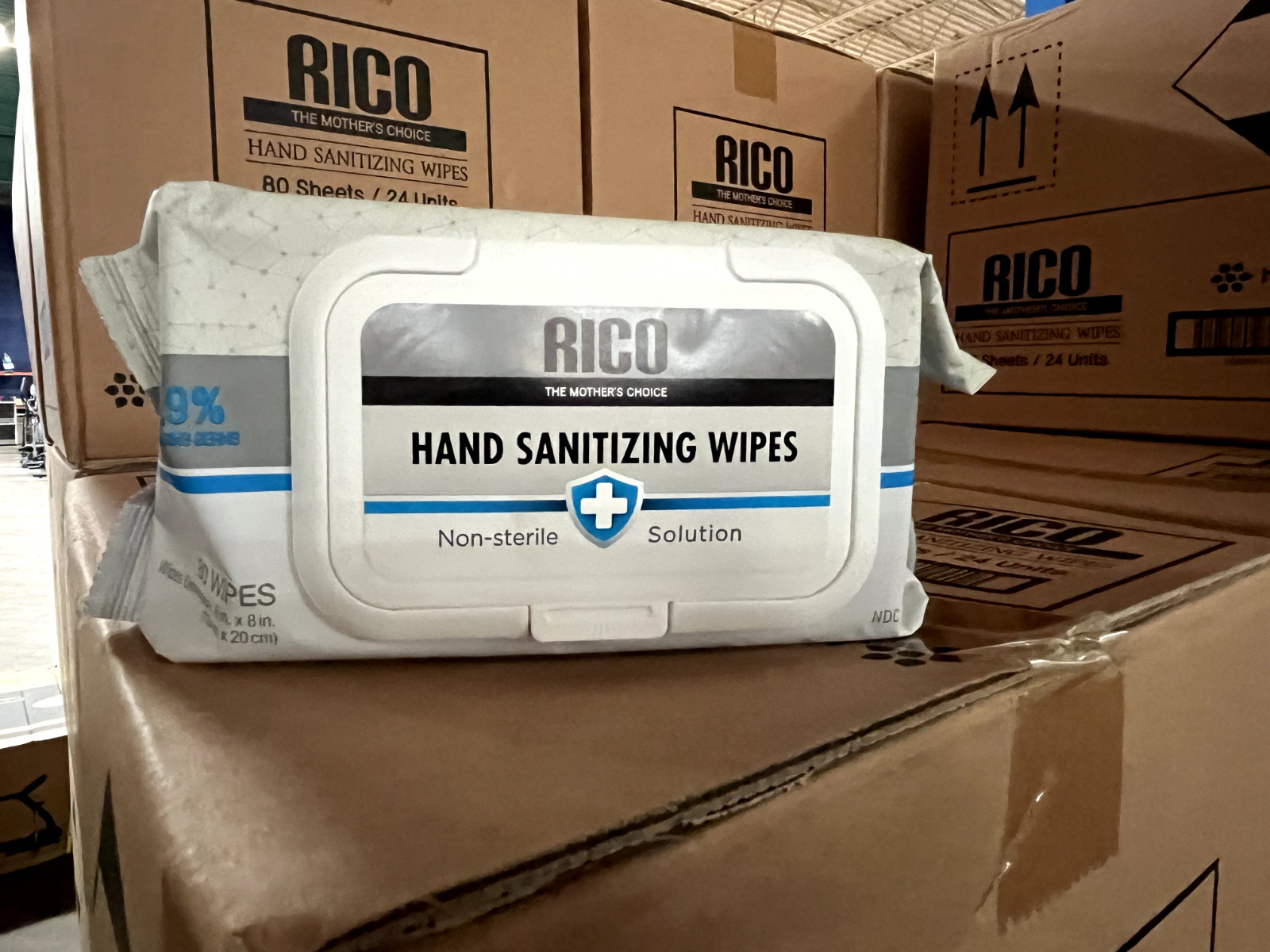 10 Packs Rico The Mother's Choice Hand Santizing Wipes 70% Alcohol - 80/Pack P42