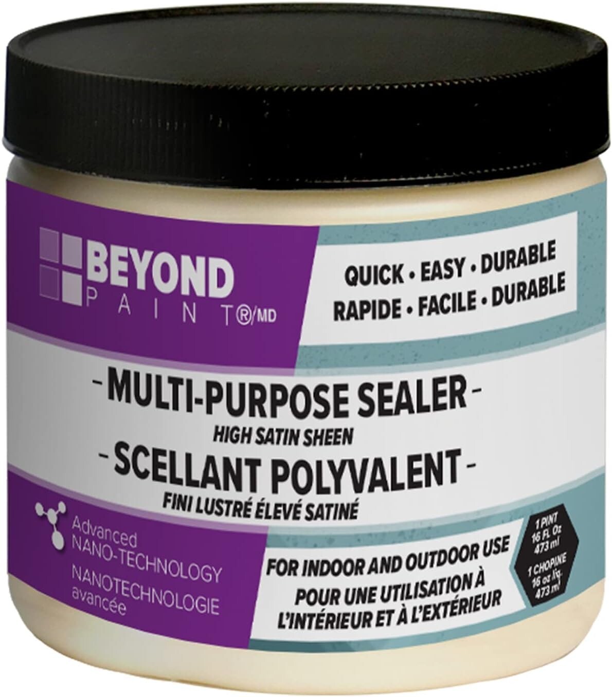 Beyond Paint Satin Clear Water-Based Multipurpose Sealer Exterior & Interior 1pt