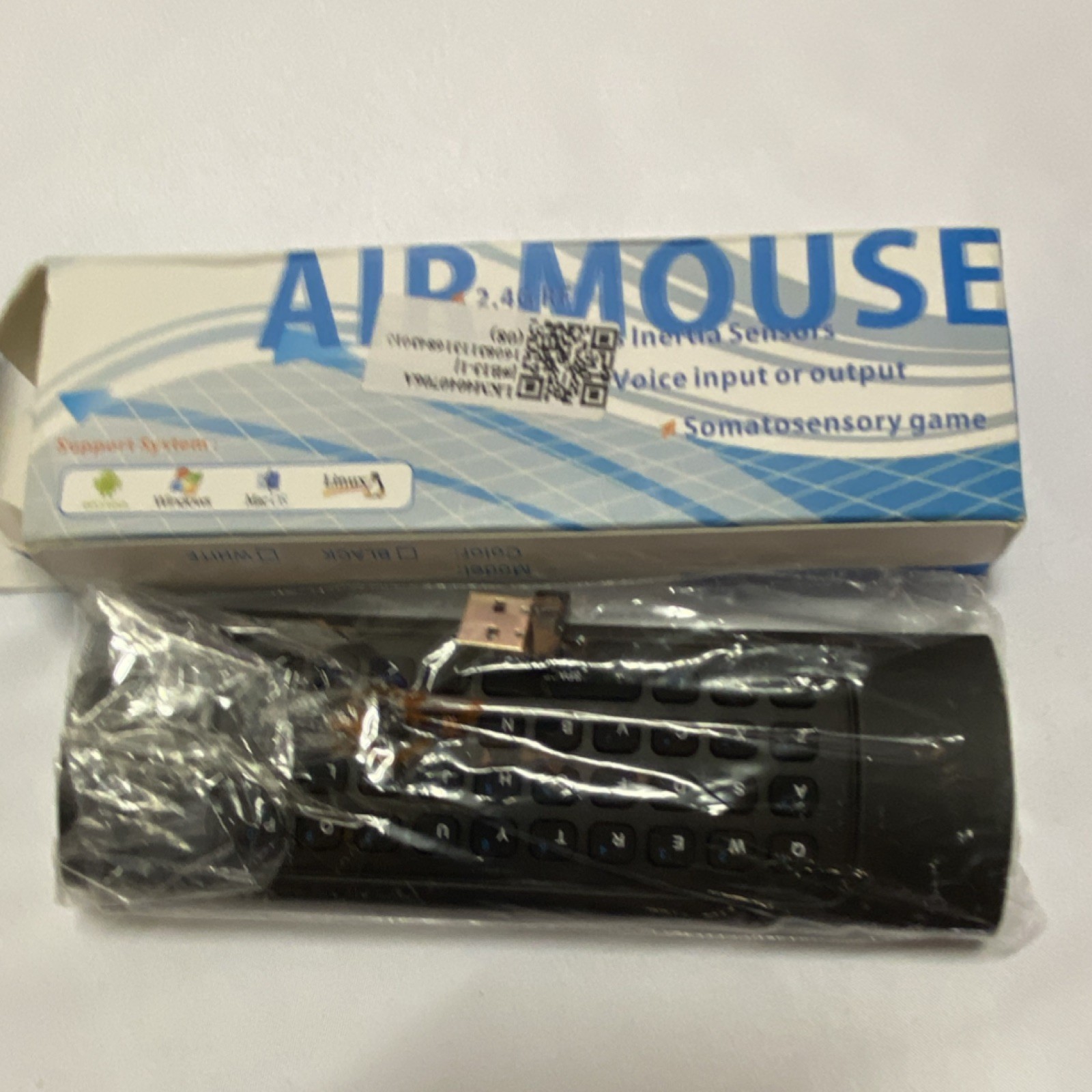 Air Mouse Wireless Remote Control Keyboard, Voice Input, USB, Inertia Sensors