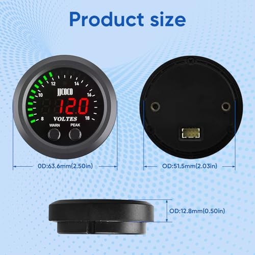 Universal Voltage Meter Kit Car DC 12V Voltmeter Red Digital LED Volt Gauge