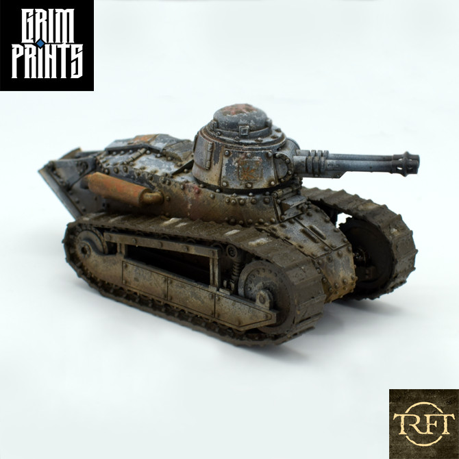 Grim FT-17 Light Tank for 28mm Grimdark Wargame Grim Prints