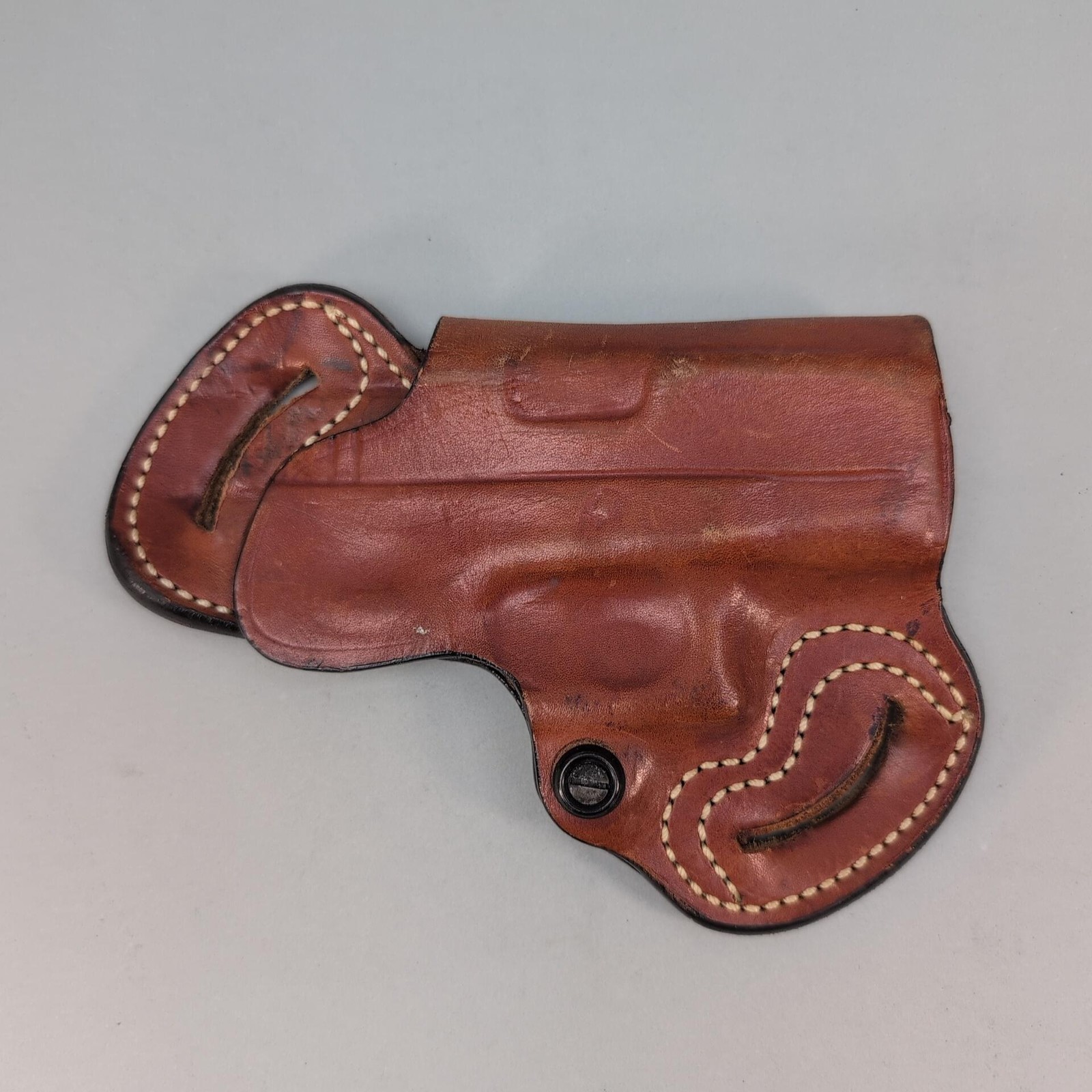 DeSantis 067 E1 Leather Belt Holster Brown SOB Right Hand Made In USA Glock 27