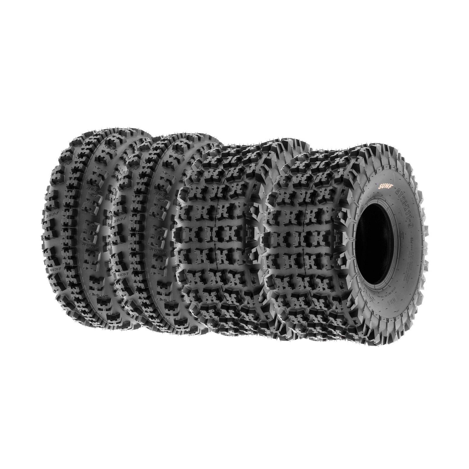 SunF 21x7-10 Front & 20x10-9 Rear ATV UTV Knobby Sport Tires,6 PR Tubeless A0...