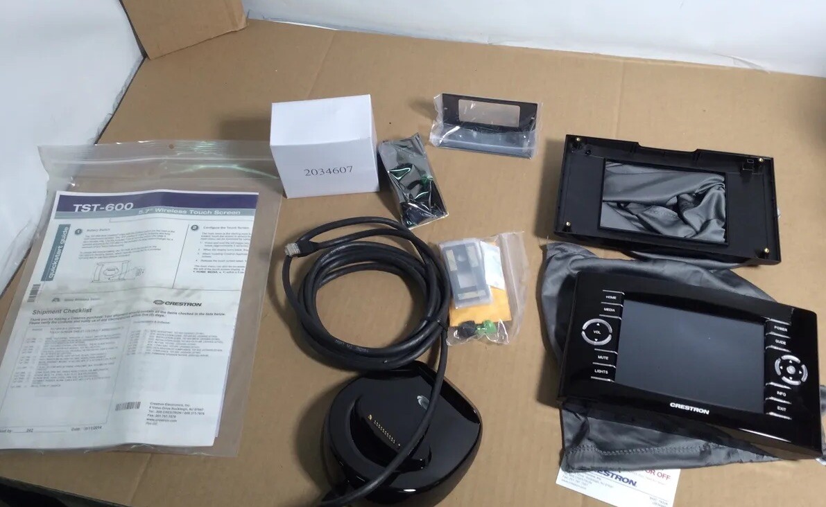 New OPEN BOX Crestron TST-600-B-S 5.7" Wireless Touch Screen Display