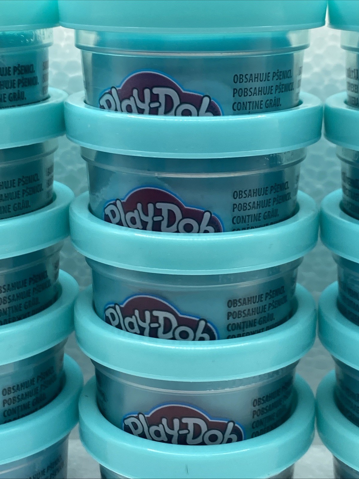 Hasbro Play-Doh (25) 1 Ounce Containers TURQUOISE BLUE