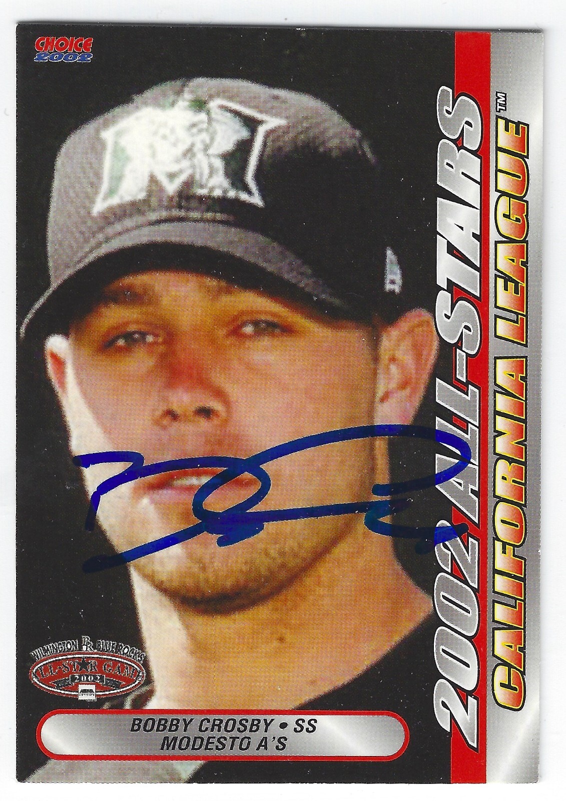 BOBBY CROSBY MODESTO A'S OAKLAND SIGNED CARD DIAMONDBACKS PITTSBURGH PIRATES