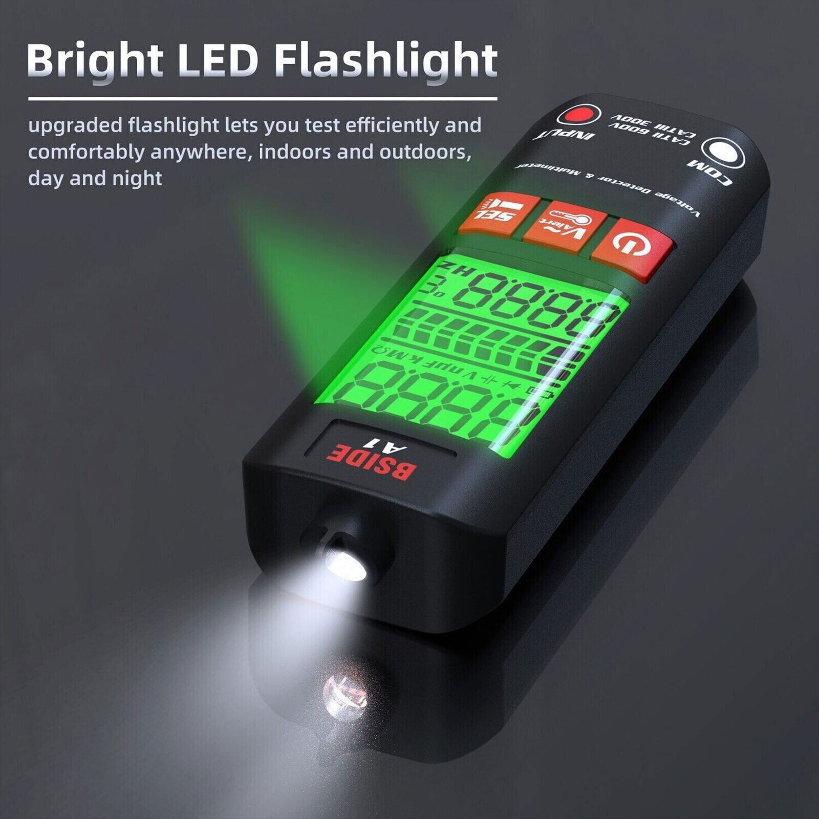 A1 Fully Automatic Digital Multimeter Backlight Voltage Tester Voltmeter DC AC