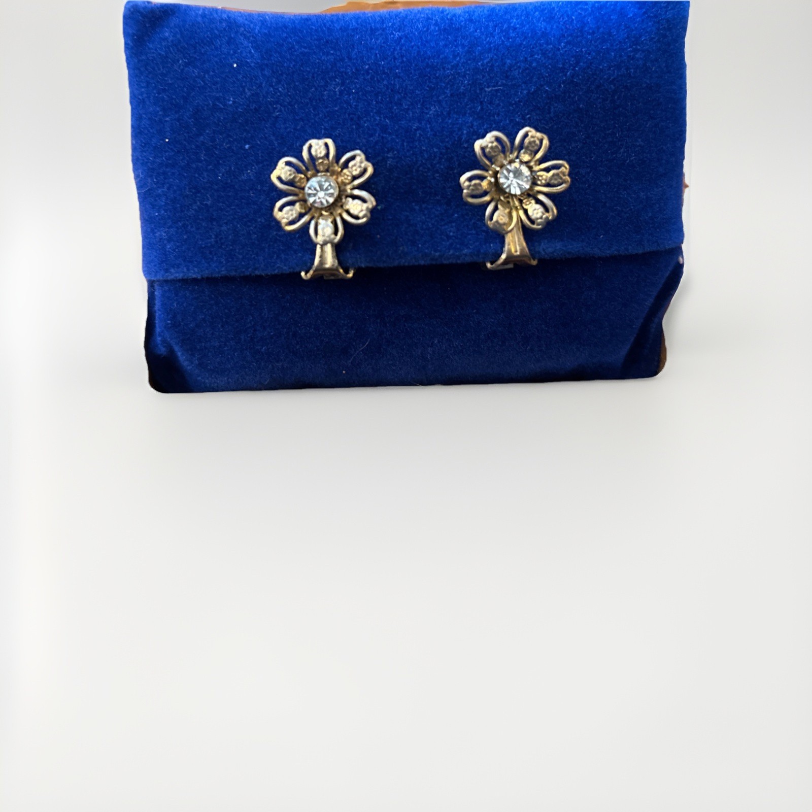 Vintage Flower Clip-On Earrings