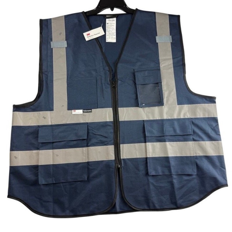 Salzmann 3M Blue Navy & Gray Safety Vest - Hi-Vis 4XL/5XL