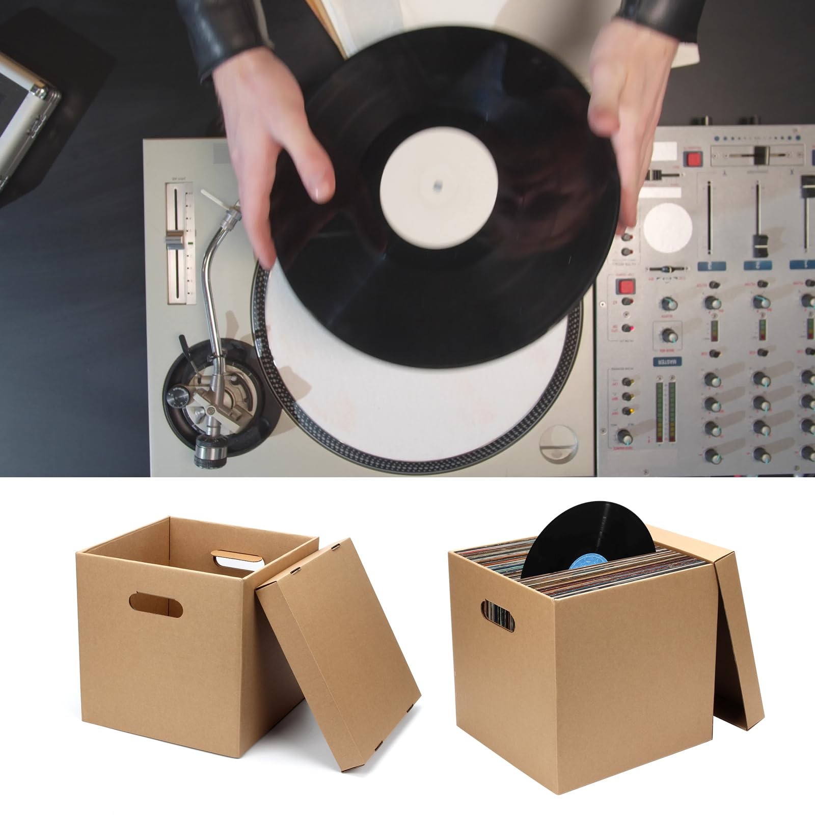 10 Pcs Cardboard Vinyl Record Storage Vinyl ​Record Crate
