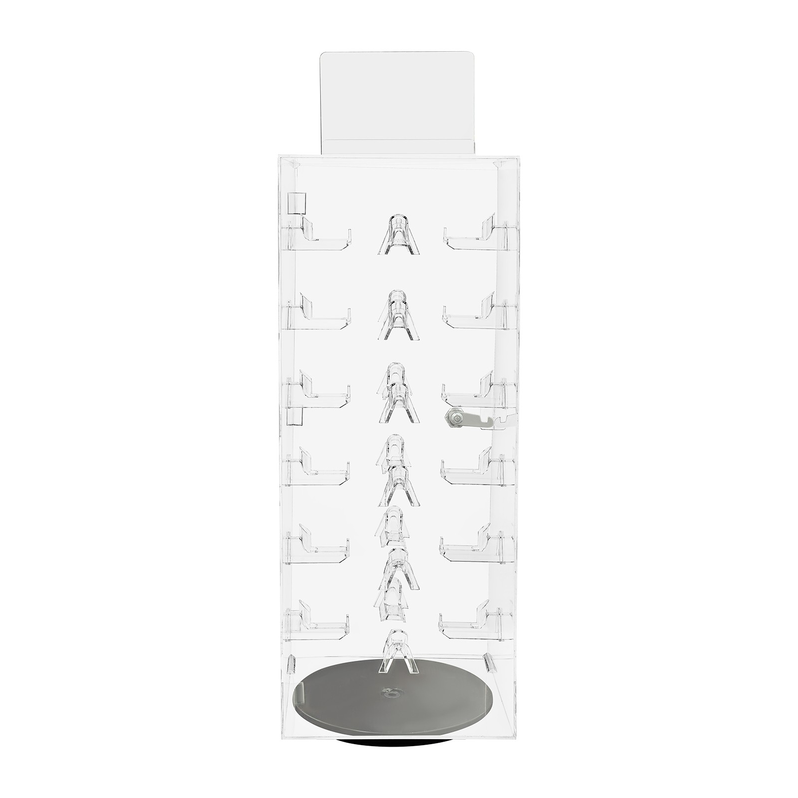 Acrylic Sunglasses Organizer Rotating Lockable Sunglass Display Case Clear