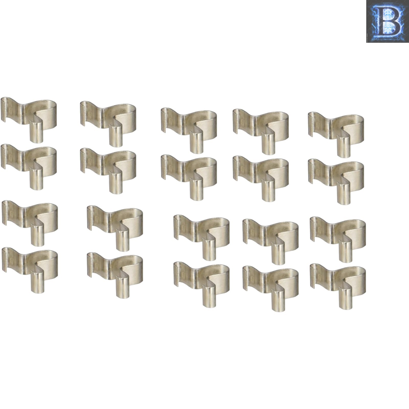 Polished 1/4" Replacement Socket Clips - Pack of 20 for Efficient Tool Use