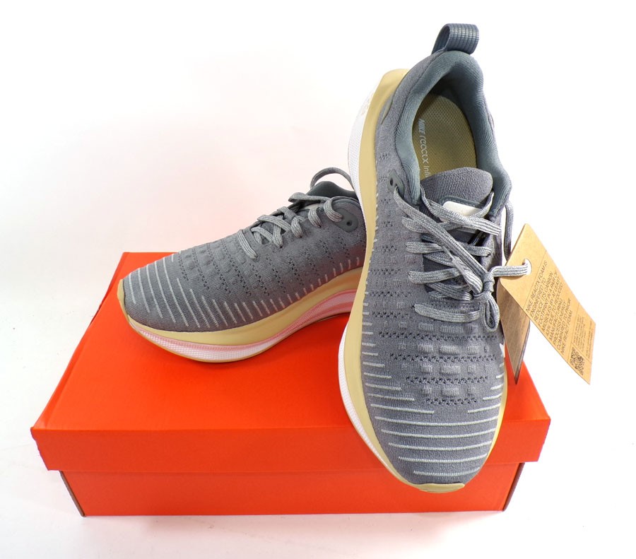 Nike Reactx Infinity Run 4TB Cool Grey/White-Vegas Gold Shoes Men's Size 7.5