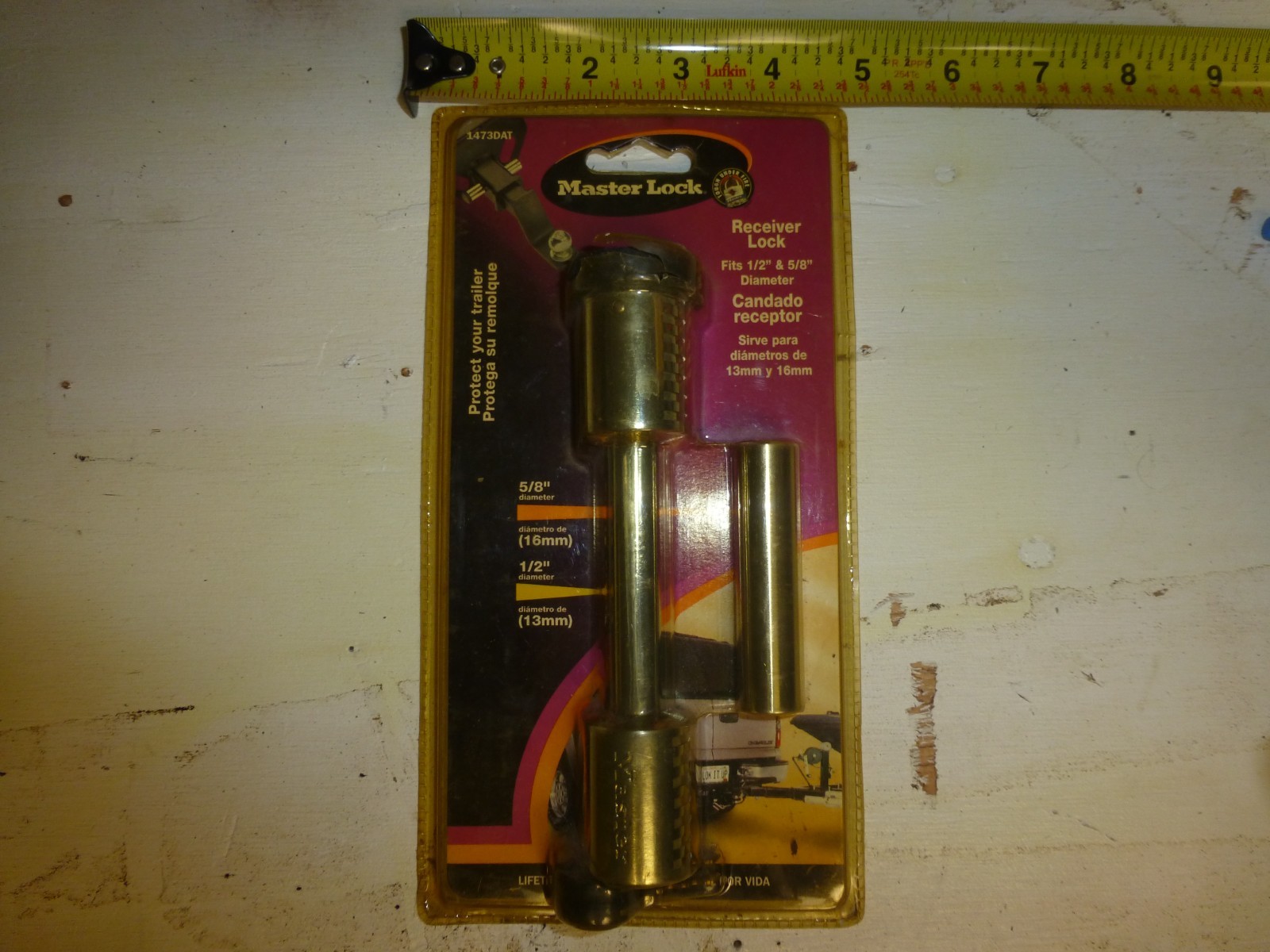 Master Lock 1473DAT 2" Reciever tube Lock 1/2 and 5/8"