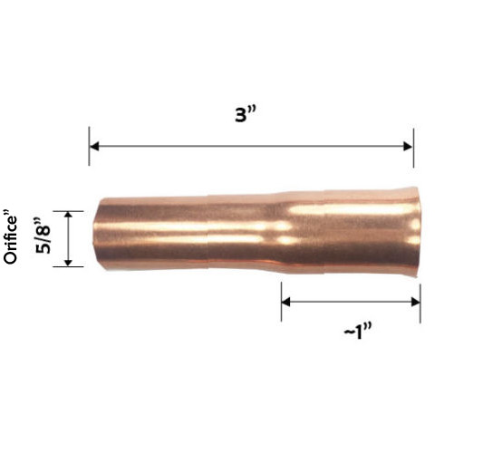 Mig Welding Nozzle Replacement Fits Lincoln 200-400A 22-62 5/8" Tweco #2-#4