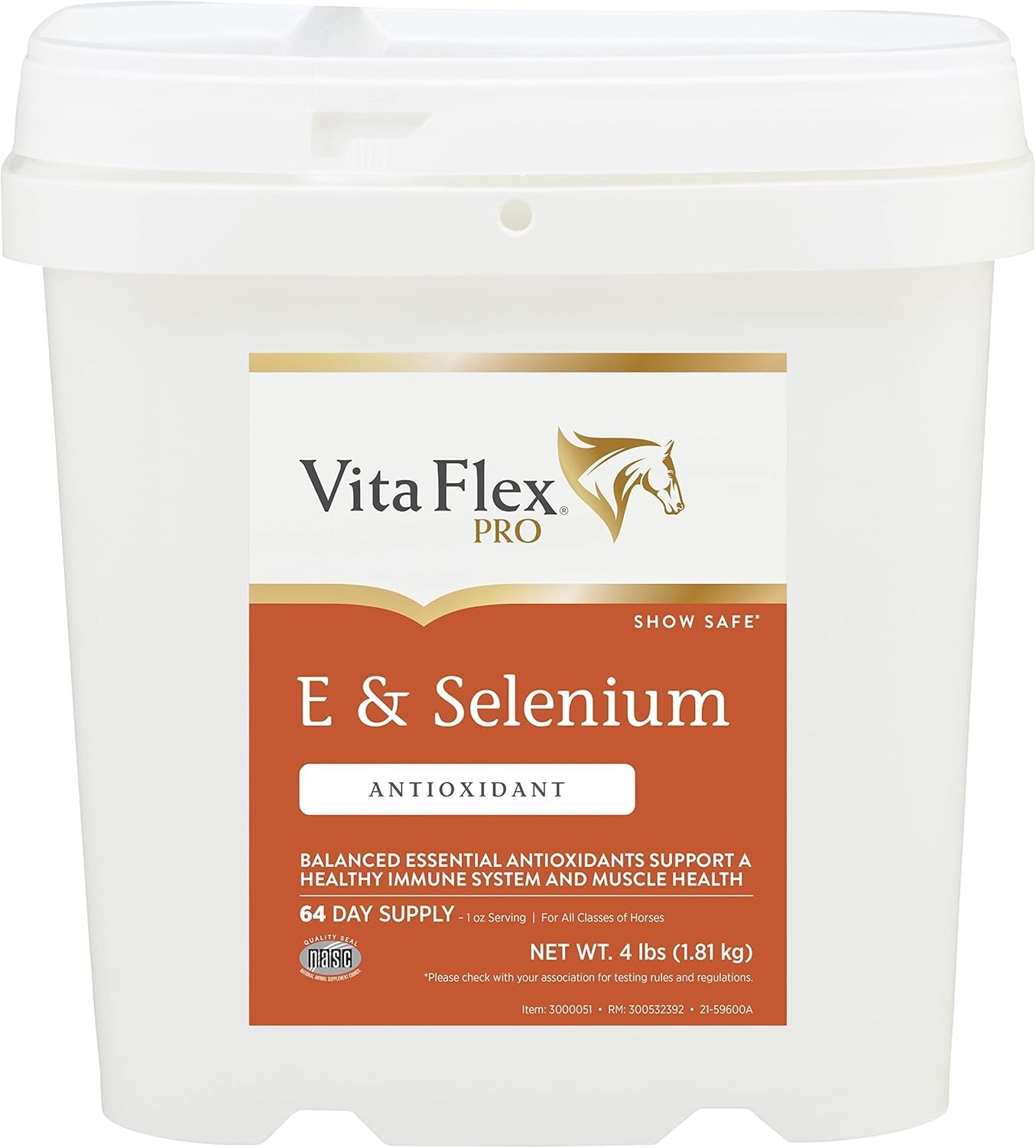Optimal Nutrient Solution: 4lb Selenium & Vitamin E for Horses - 64-Day Dosage