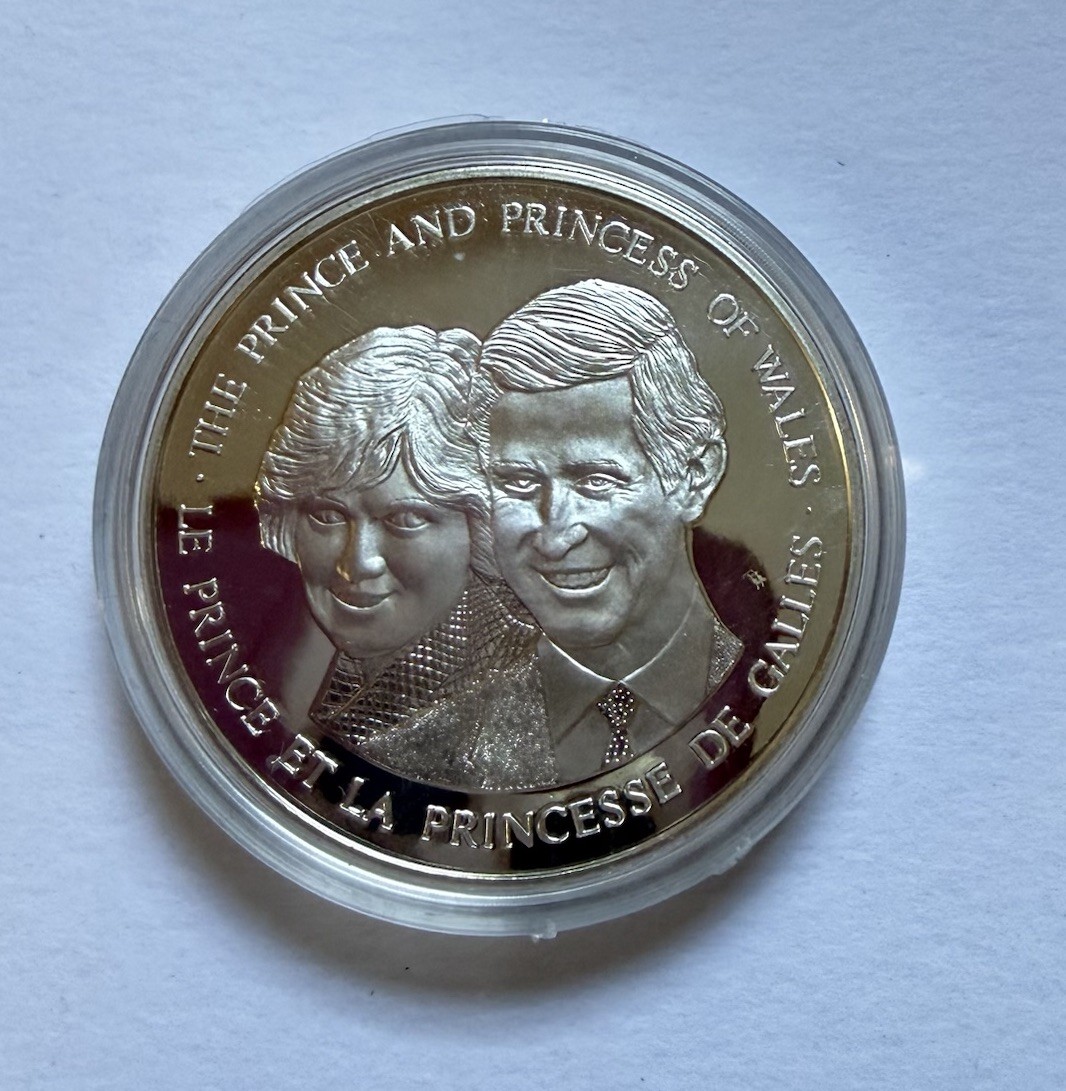 Royal Canadian Mint 1983 .720 Silver Coin -Prince and Princess of Wales-.75 oz