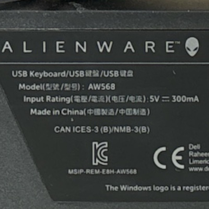 Alienware AW568 Mechanical Keyboard & Alienware Mouse