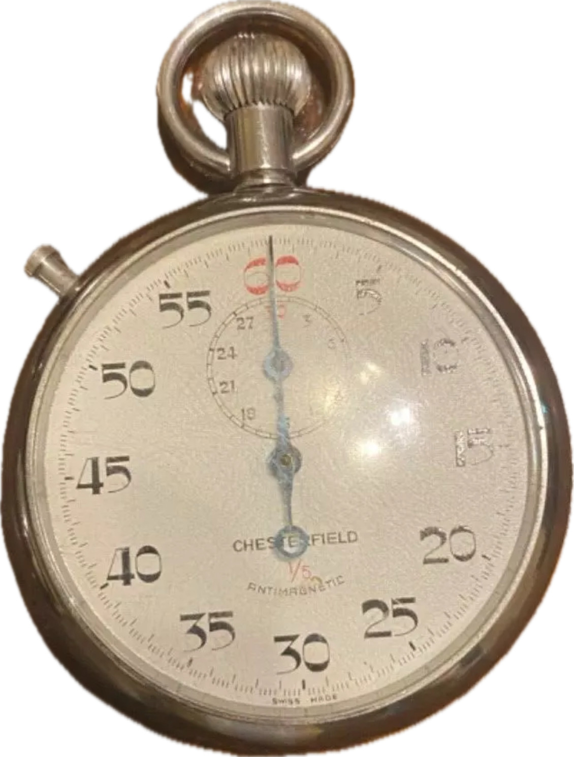 Antique Swiss Chesterfield Mechanical Manual Winding Stopwatch *Part/Repair *