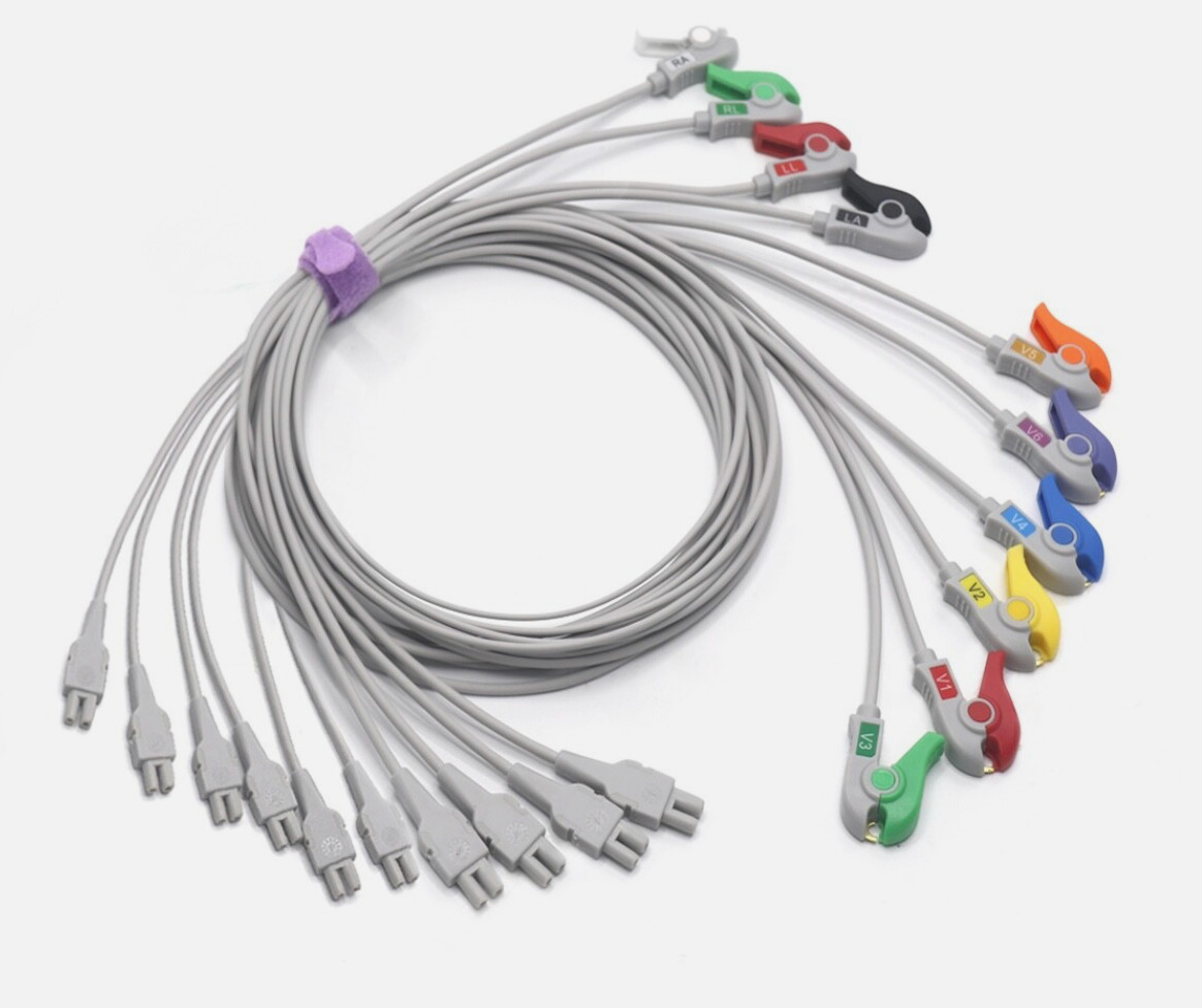 GE MAC 5000 EKG 10 Leads Grabber Cable 2016032001- Same Day Shipping