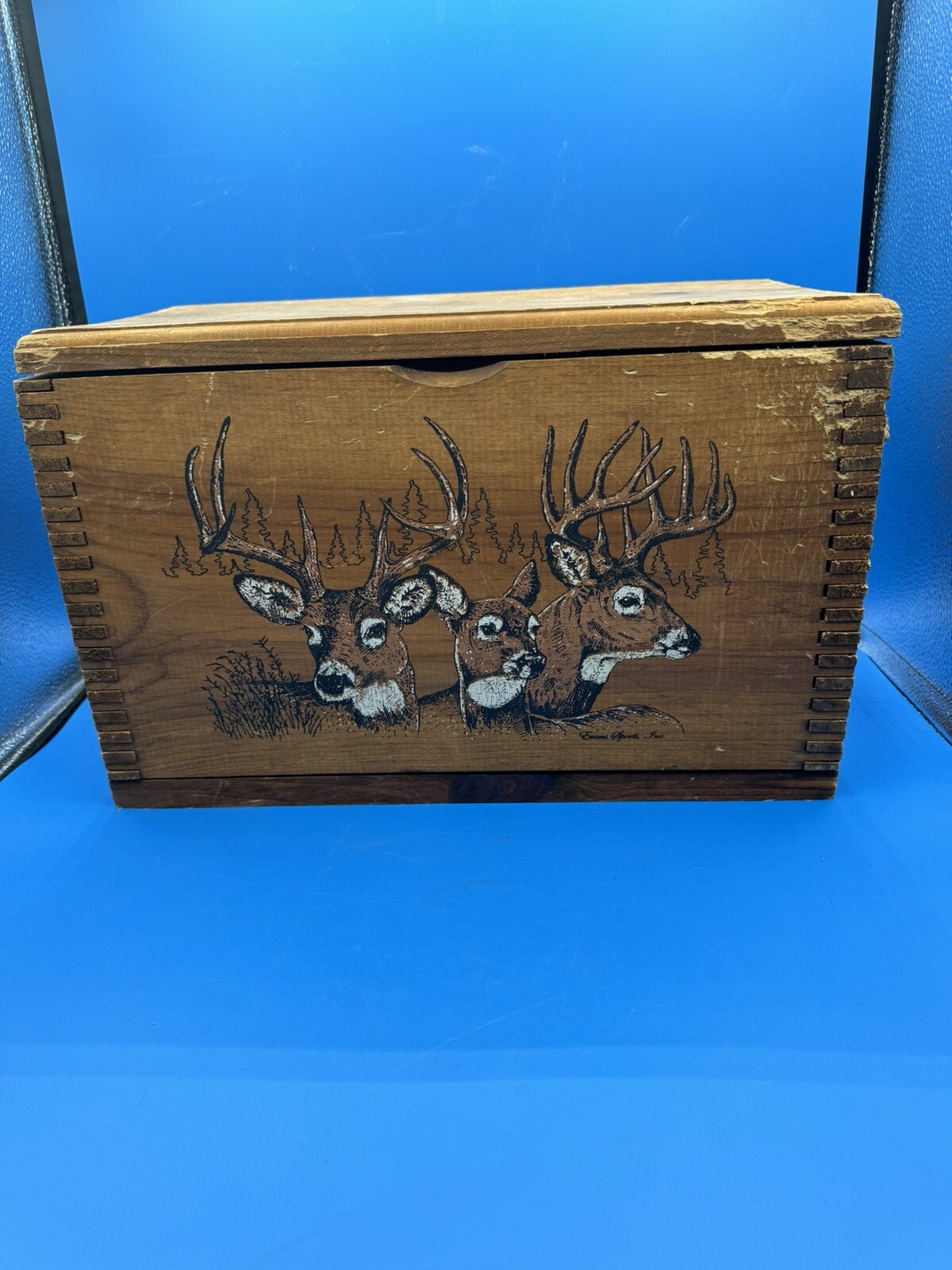 Decorative Wood Storage Chest, Handcrafted by Evans Sport Inc.