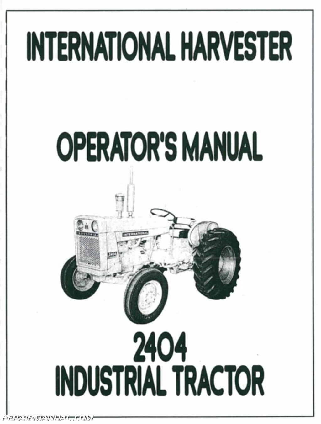 International Harvester Farmall 2404 Operators Manual