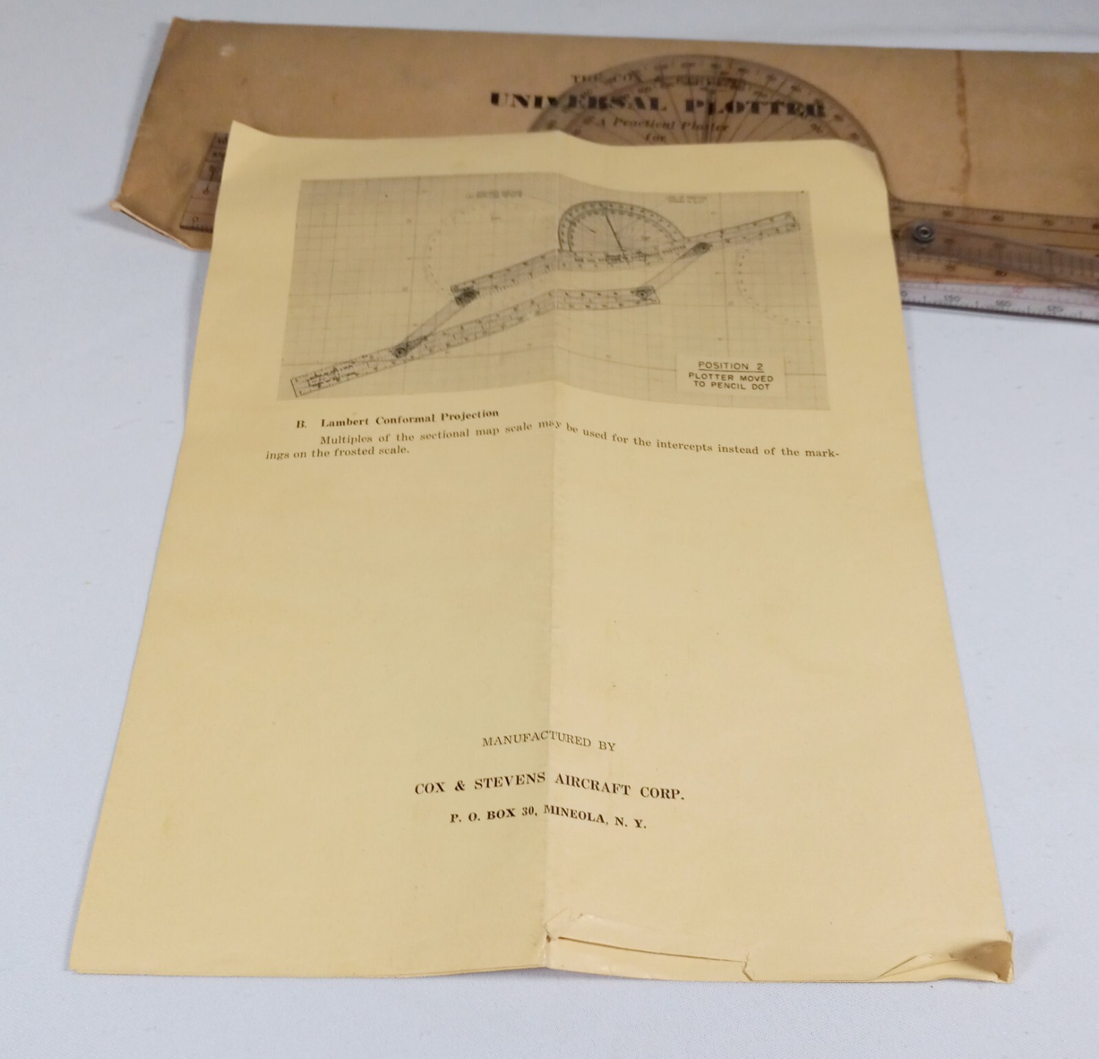The Cox & Stevens Universal Plotter Aeronautical Maritime W Manual