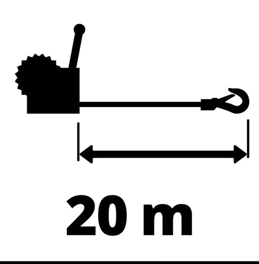 Einhell 2260170 Cable Winch Manual, Red, Black