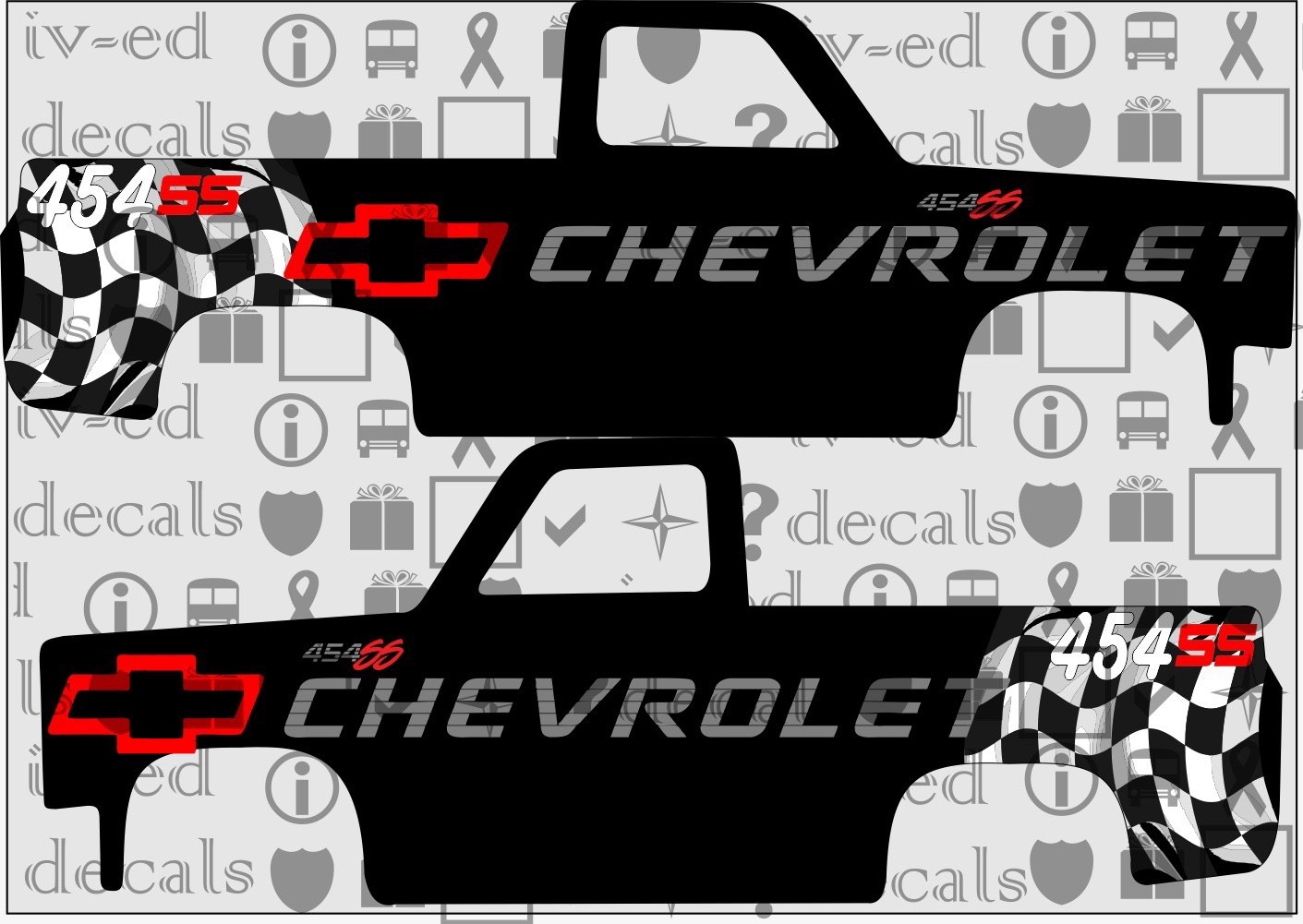83 chevy #234  1/64  WHITE TONER Waterslide Decal for Hot