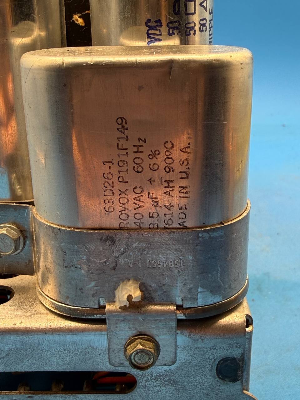 Vintage Electronic Power Supply Chassis Transformer Capacitor Assembly RE