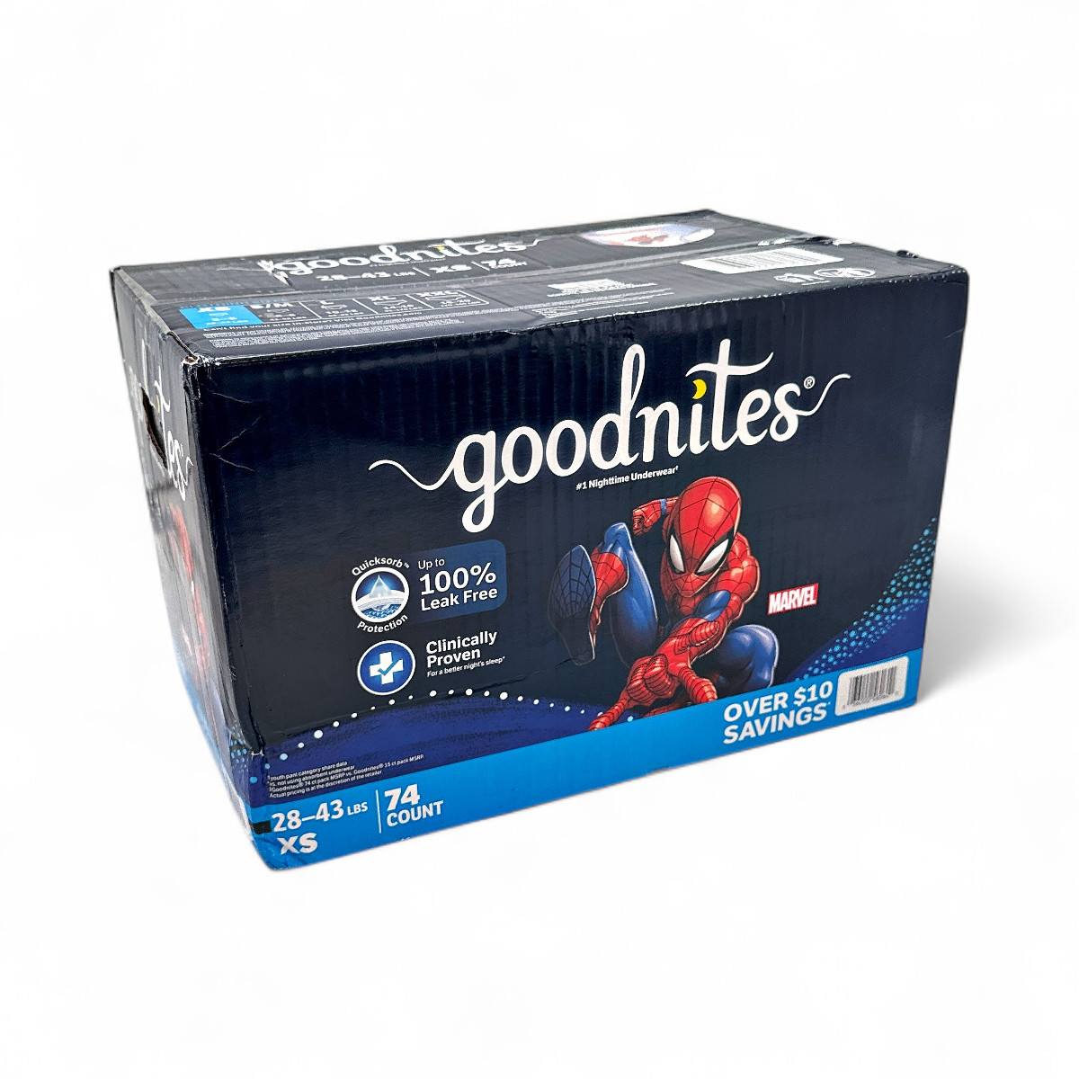 Goodnites Nighttime Leak Free Underwear For Boys (Size XS) - 74 Count