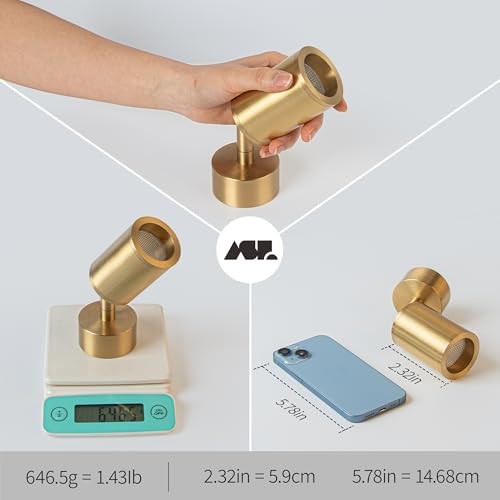 Aisilan Solid Copper Surface Mounted Angle Adjustable 7W-3000K Warm White Gold