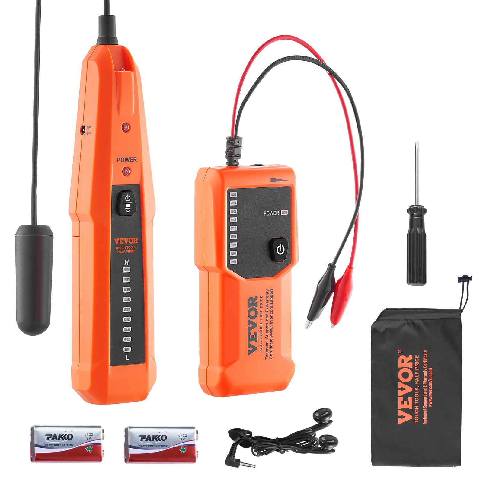 VEVOR Underground Cable Locator 3 FT Max. Detection Depth Wire Break Detector