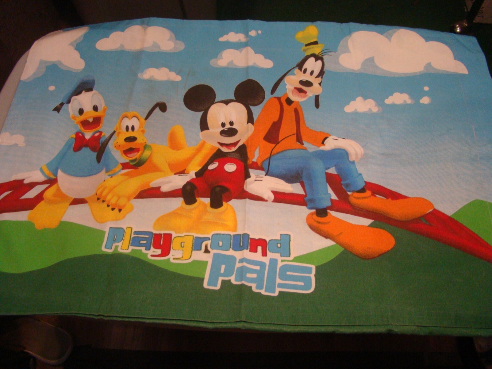 Disney Mickey Donald Goofy Pluto Playground Pals Pillowcase