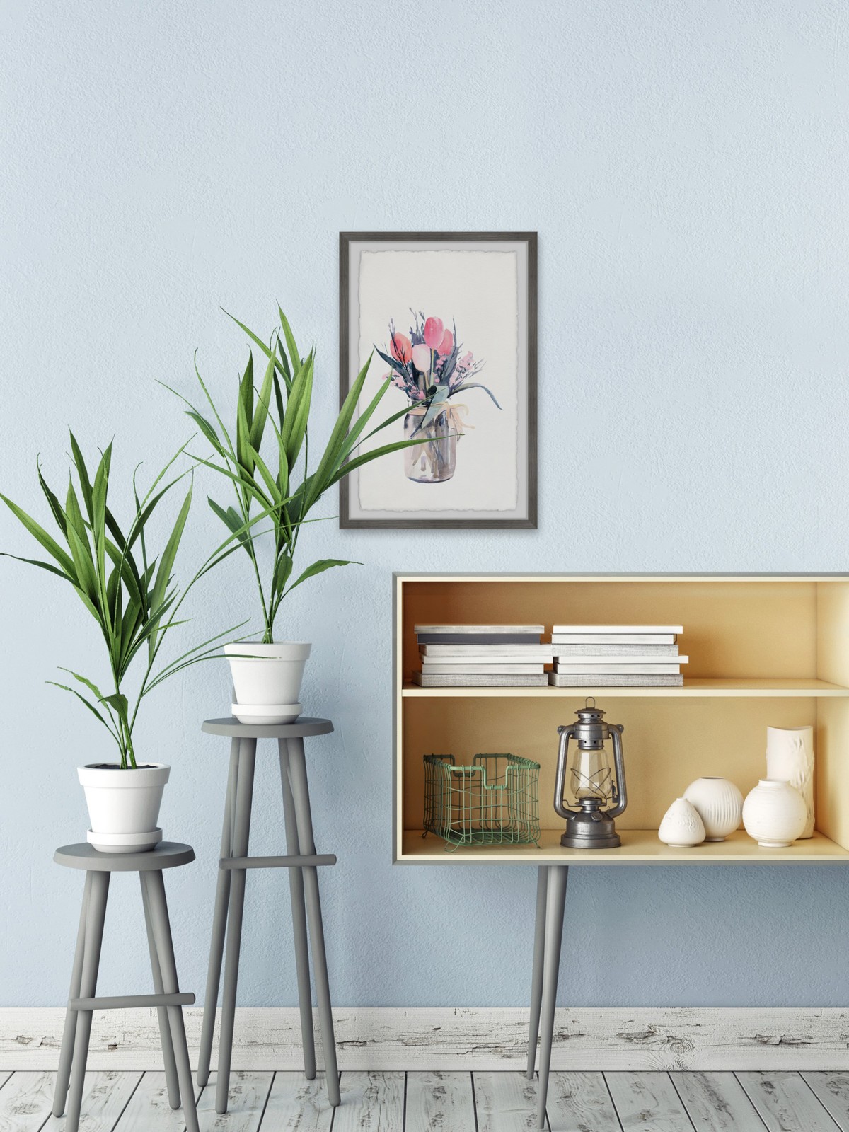 Marmont Hill Jar of Tulips Framed Painting Print 8X12