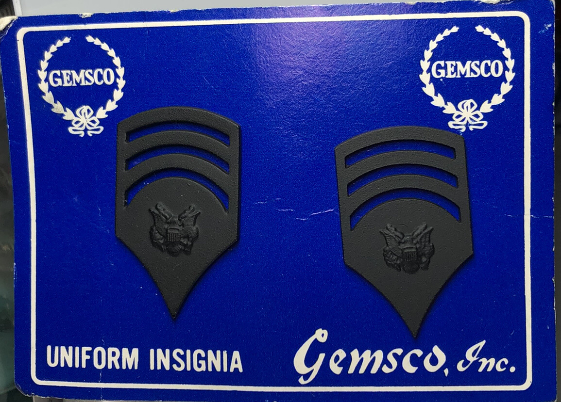 Vintage US Army Master Specialist Rank Insignia Pin Subdued SP7 E7 Gemsco SPC7