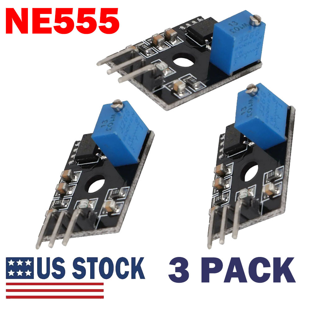 3X NE555 Timer Module Pulse Output Adjustable Frequency Board Wave Generator BEA