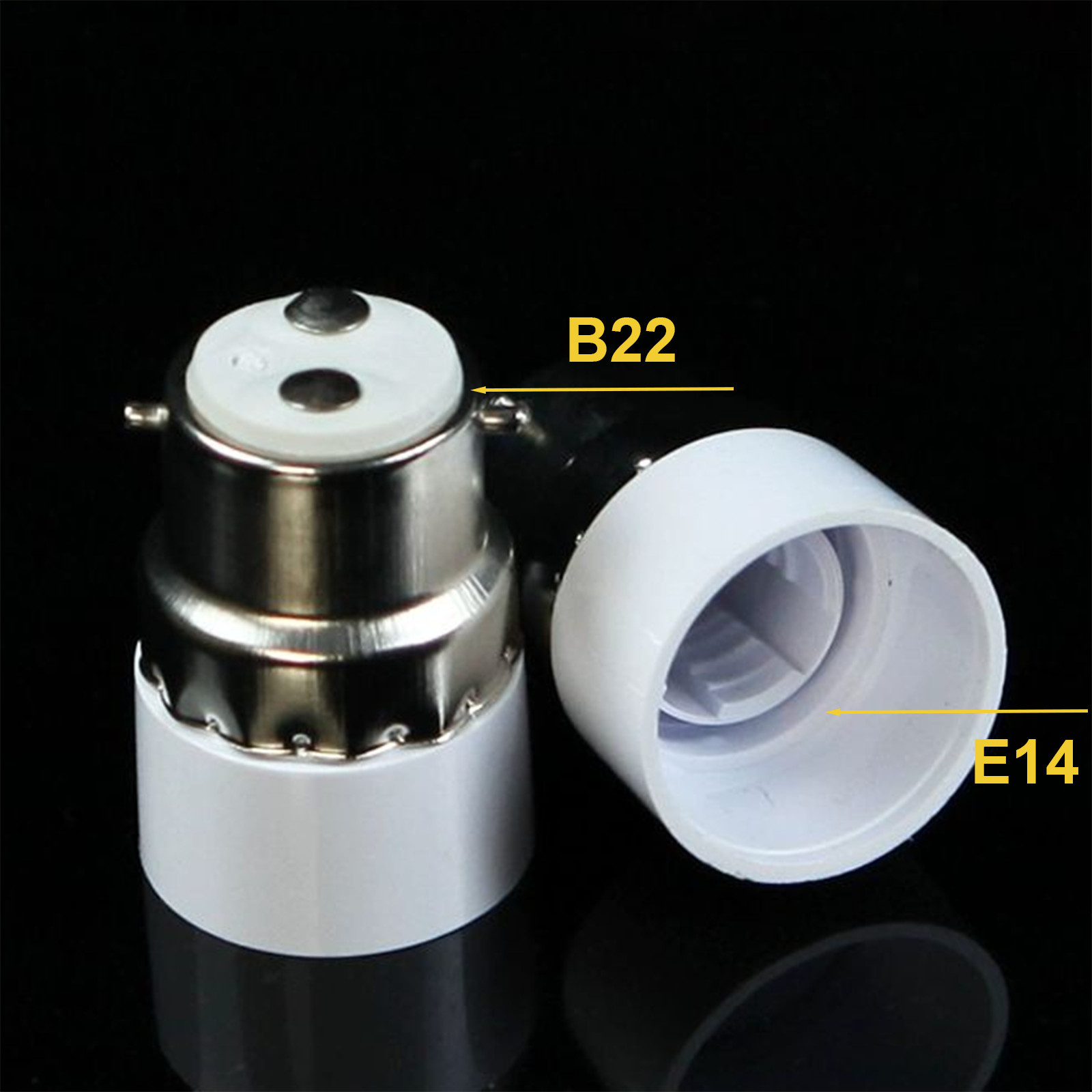 1pc B22 to E14 Screw Bayonet Adapter Lamp Holder LED Light Bulb Socket Converter